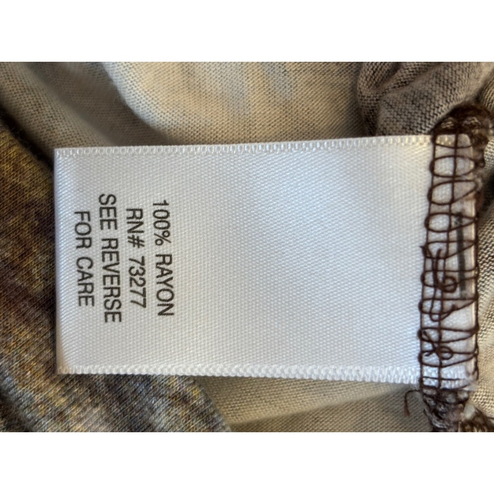 Simply Vera Vera Wang Boho Hippie Tie Dye Draped Neck L/S Top Brown Blue M - Picture 6 of 6